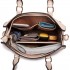 LT1650 - Miss Lulu Textured Leather Look Square Pocket Shoulder Handbag Beige LT1650 - Miss Lulu Textured Leather Look Square Pocket Shoulder Handbag Beige